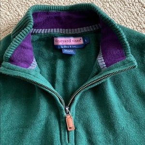 Vineyard Vines Green Quarter-zip Sweater